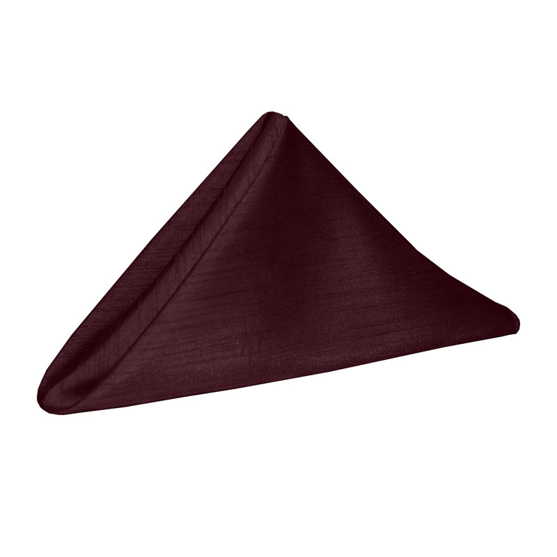 Yulia Silk Square Napkin, Burgundy, 20" x 20"