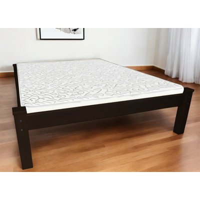 Dark Brown Solid Wood Full Bed Frame