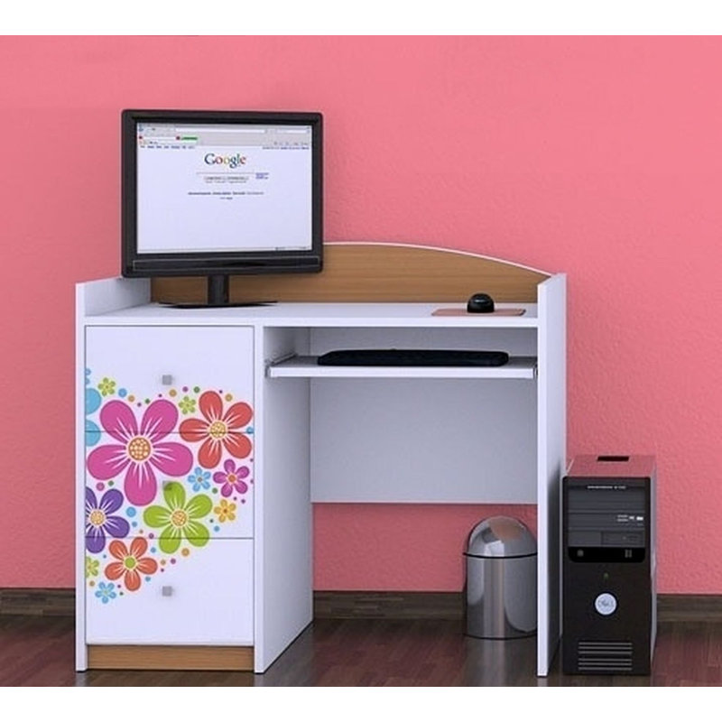Arden 100cm Computer Desk, Light Brown