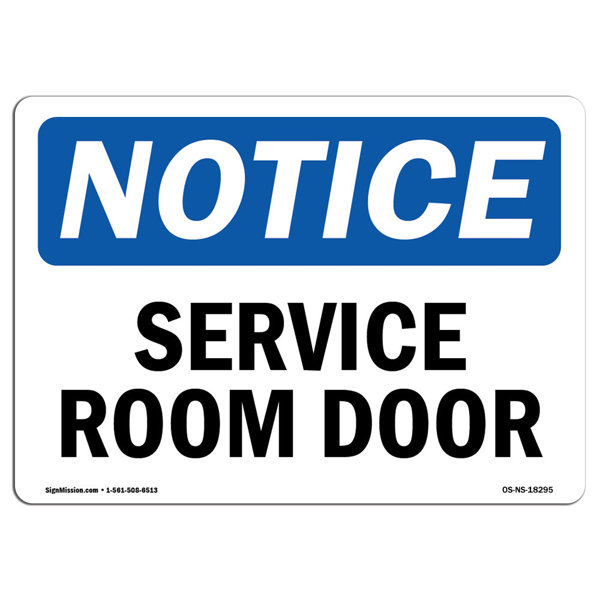 SignMission Service Room Door Sign | Wayfair