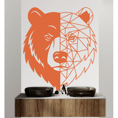 Adhésif décoratif ours, motif géométrique, ours, art mural, ours, amoureux des animaux, ours