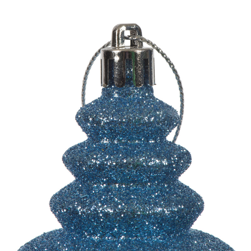 7" 4-Finish Finial Ornament, Periwinkle