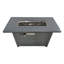 Table foyer d'extérieur en acier avec couvercle H 25 po Living Source International (gris)