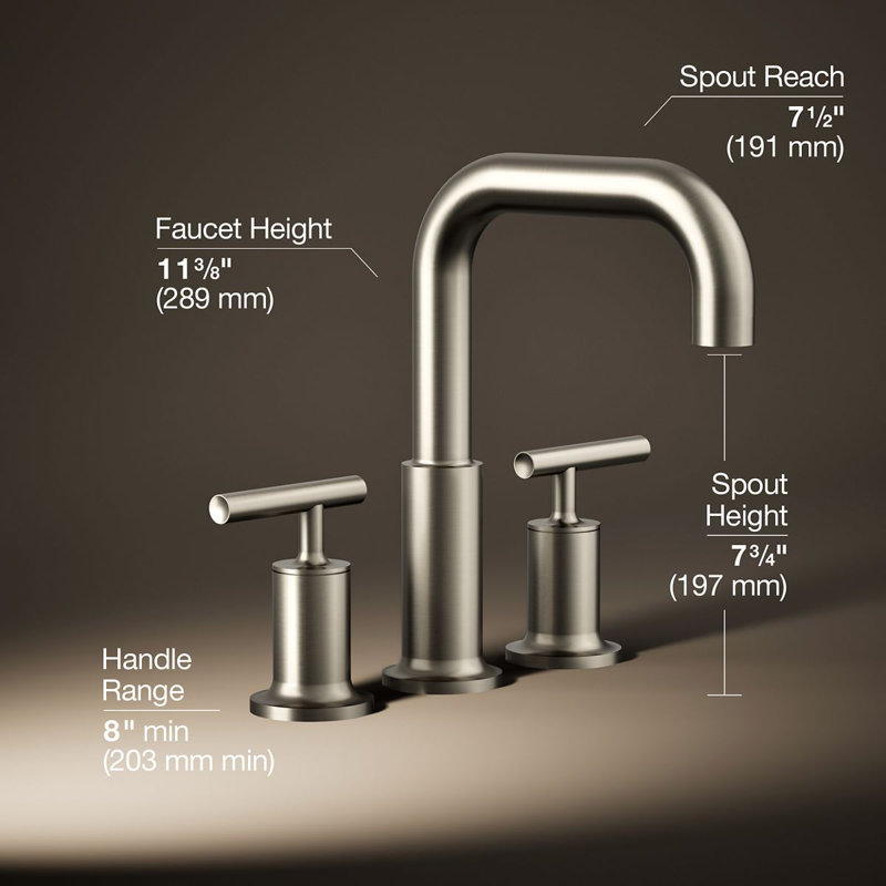 Purist for Two Deck-Mount Bath Faucet Trim for High-Flow Valve with Lever Handles, Valve Not Included, Vibrant Brushed Nickel