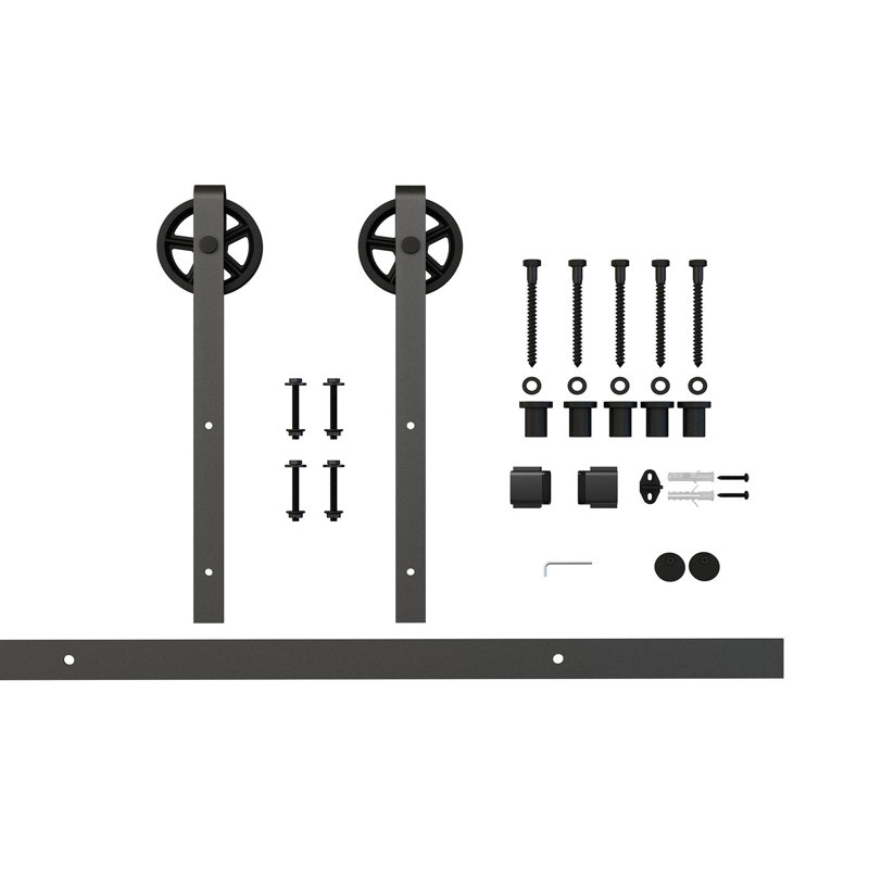 Ensemble de quincaillerie de porte de grange en acier