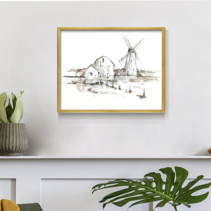 Old Mill Farm I -Framed Print - Restickable, 22" H x 28" W