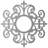 16"OD x 5 1/4"ID x 1/2"P Dijon Architectural Grade PVC Pierced Ceiling Medallion, Antiqued Pewter-40712826-40712844