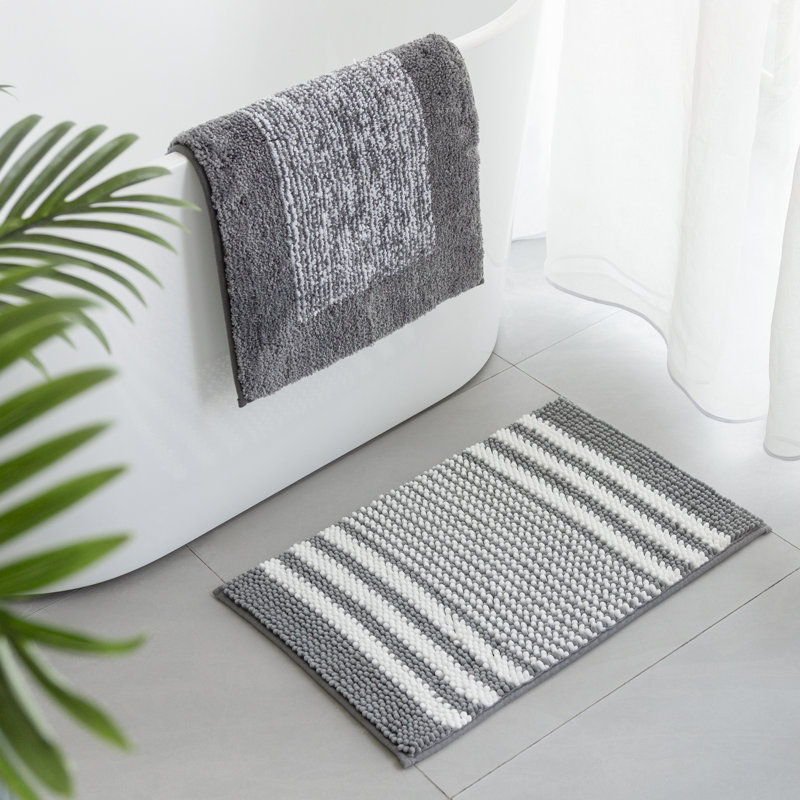 Tapis de bain Aryella, 16"W x 24"L, Brun