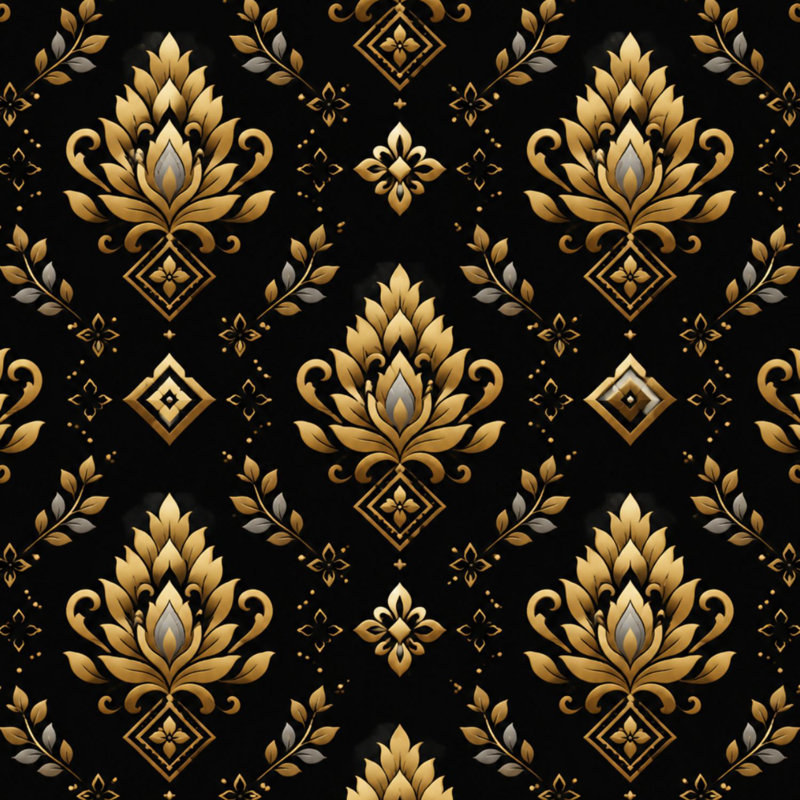 Papier peint adhésif décoratif en cuir noir matelassé à motif floral Barber