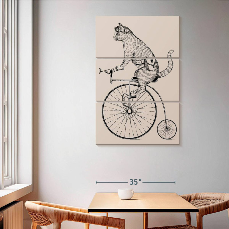 Steampunk Cat, 65" H x 42" W