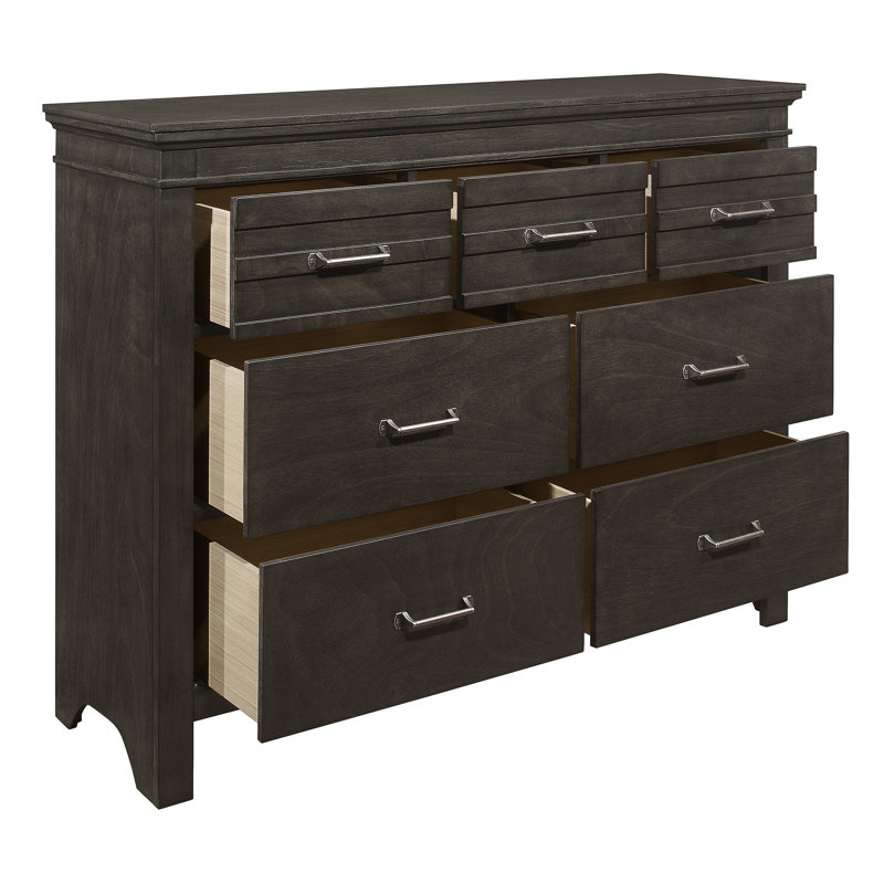 Drummond 55" W 7-Drawer Transitional Dresser, Gray