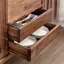 Buffet de rangement rétro minimaliste en noyer noir-129742200