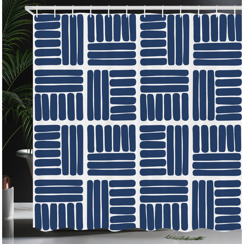 Shower Curtain with Hooks Included, 84"H x 69"W