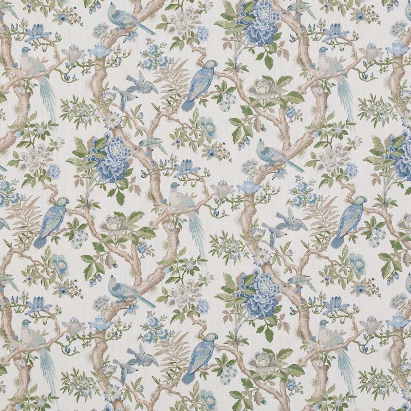 Ashmore Eltham 100% Linen Fabric, Blue