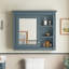 Armoire de rangement murale moderne avec miroir et 3 tablettes ouvertes, idéale pour les salles de bain élégantes et organisées-1123455614