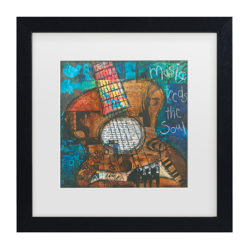 Art encadré par Jennifer Mccully, H 13 po x l 13 po x P 0,75 po, Noir