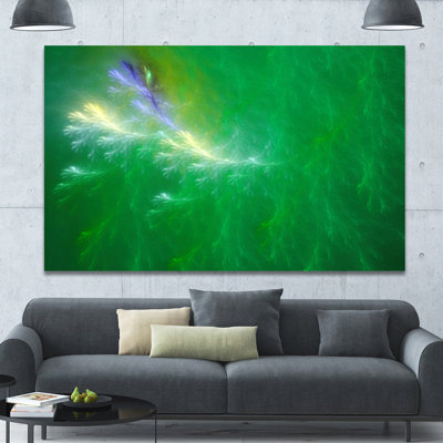 « green fractal thunder sky », impression sur toile tendue