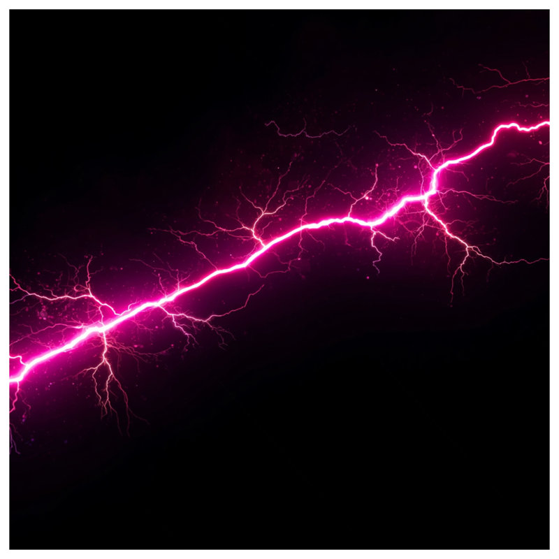Tapis de bain rose Lightning Bolt, 24in W x 17in L