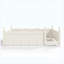Lit de sol beige pour enfants avec garde-corps pleine grandeur et bibliothèque Besess-130042010