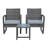 Auburntown Premium All-Weather Wicker 2 - Person Patio Conversation Set with Cushions-1831098183