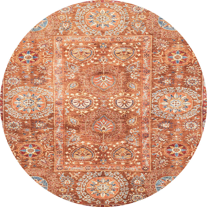 Abstract Indoor Rug, Round 7'