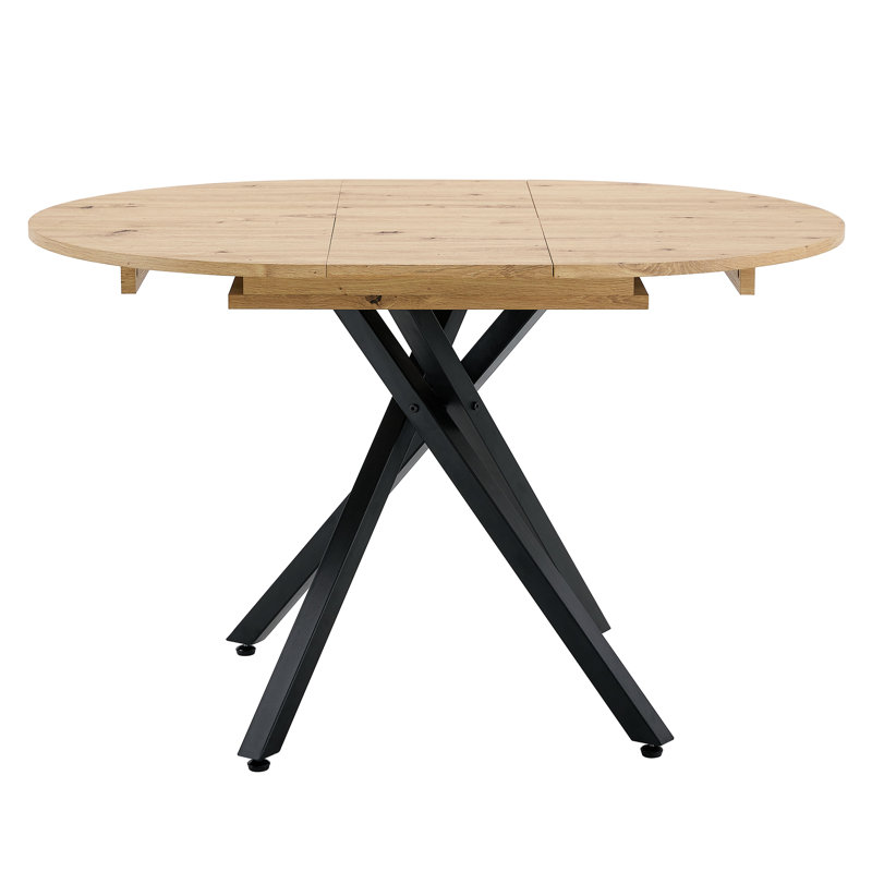 Benen Extendable Round Metal Base Dining Table