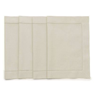 Cotton Linen Hemstitch - 100% Pure Placemats