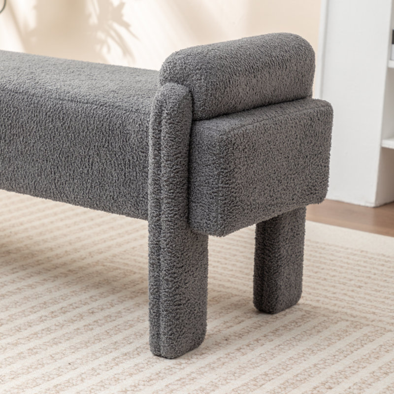 Kaybree Upholstered Bench, Gray