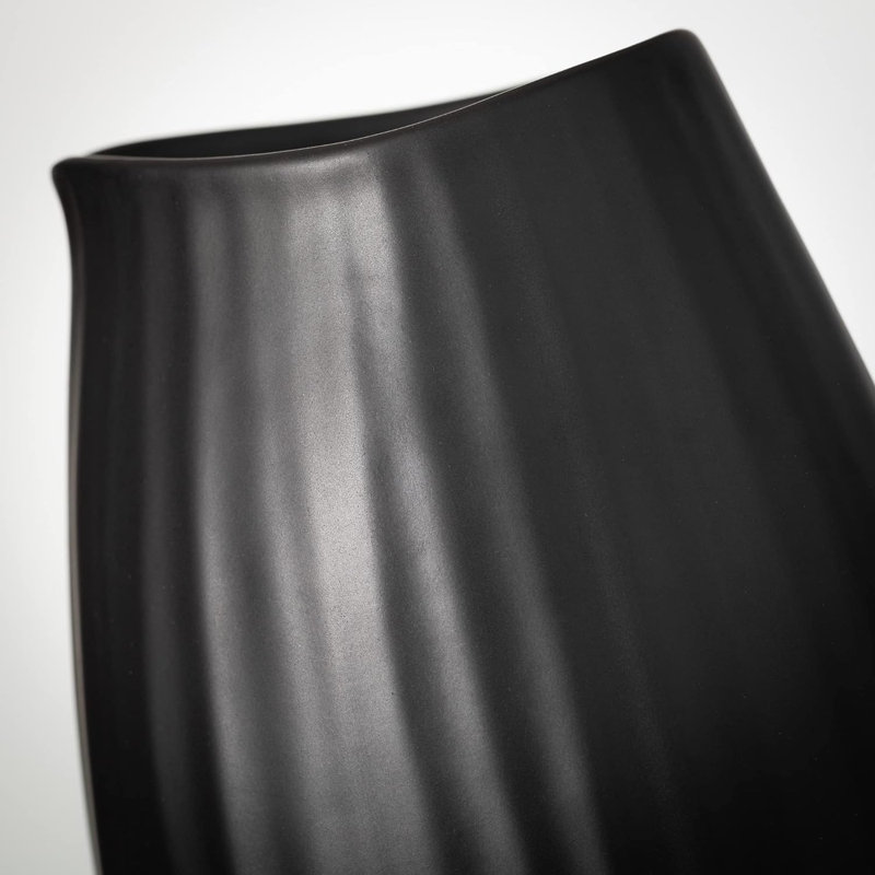 Antonett Ceramic / Porcelain Table Vase, Black