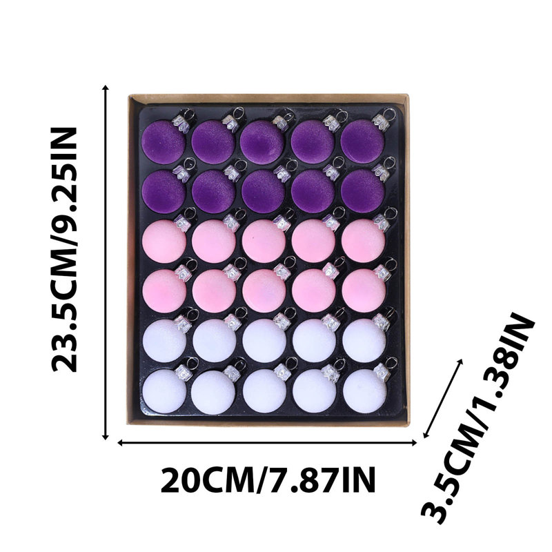 Boule de Noël 3 cm / 30 pièces, F