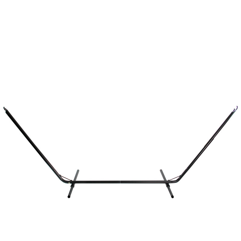 Black Steel Hammock Stand with Chain Accent and Hooks