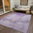Machine Washable Indoor/Outdoor Xhevrie Lavender Rug-1437363857