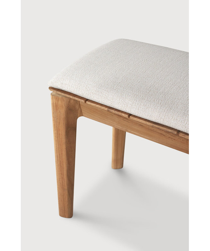 Bok Outdoor Teak Dining Bench, Off White
