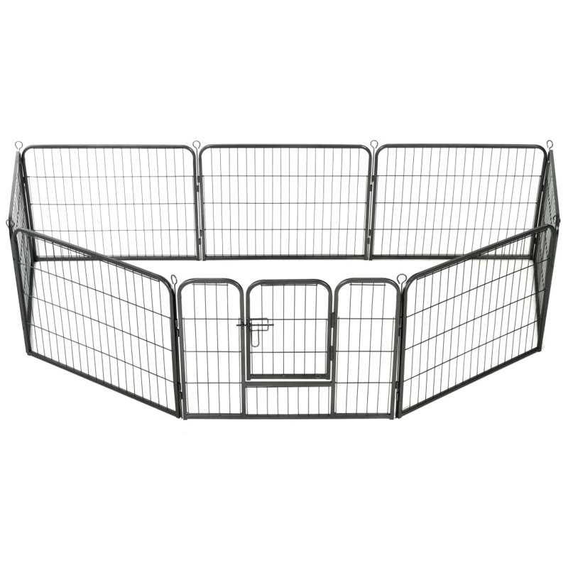 Carlson 100cm H Panel Metal Exercise Pen With Door, 60cm H x 80cm W