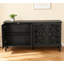 Buffet antique 60 "avec sculptures florales-628464378