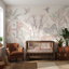 Papier peint faune pastel tropical