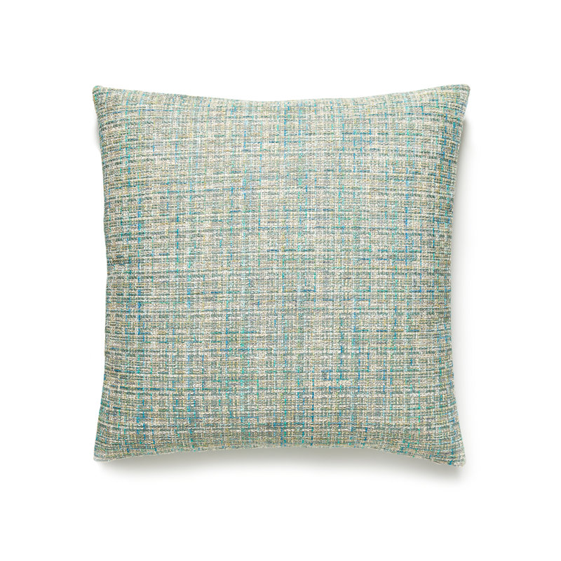 Faye Square Pillow Cover & Insert, Aquamarine