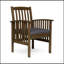 Ensemble de 2 chaises de salle à manger en bois d'acacia avec coussins moelleux pour le confort et l'élégance dans les salles à manger modernes-1281117859