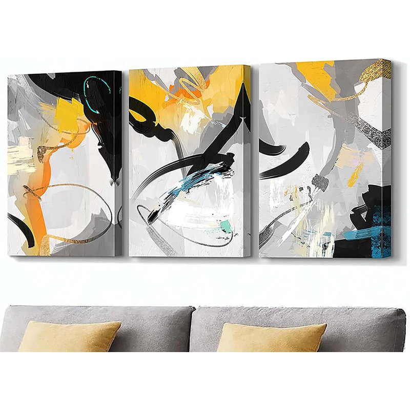 Ensemble de 3 décorations murales pour salon, H 28 po x l 20 po x P 0,5 po
