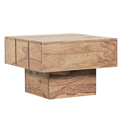 Sira Solid Wood Pedestal End Table