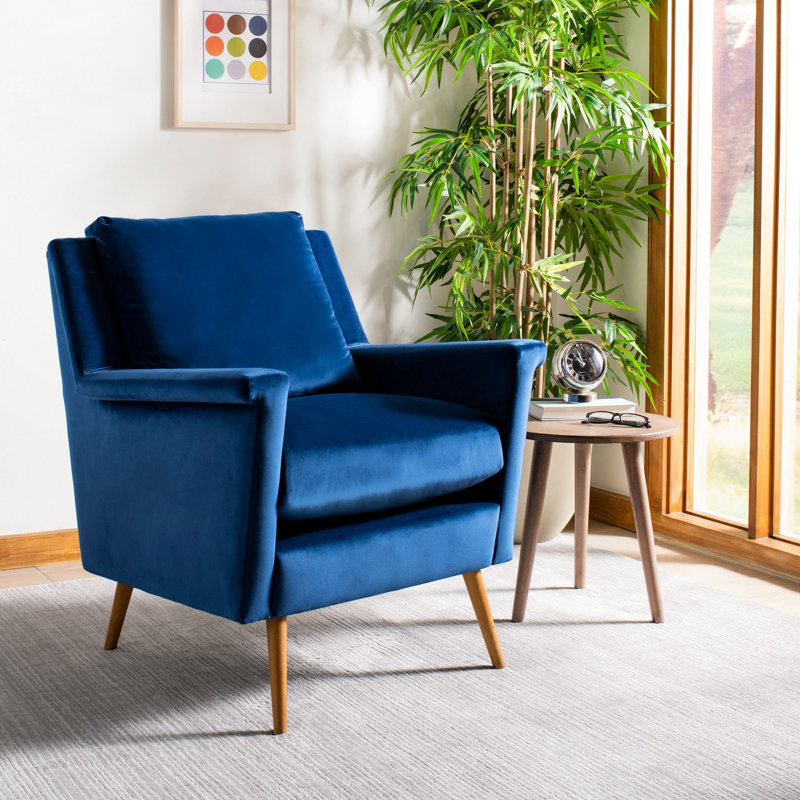 Velveteen Velvet Armchair, Navy Velvet