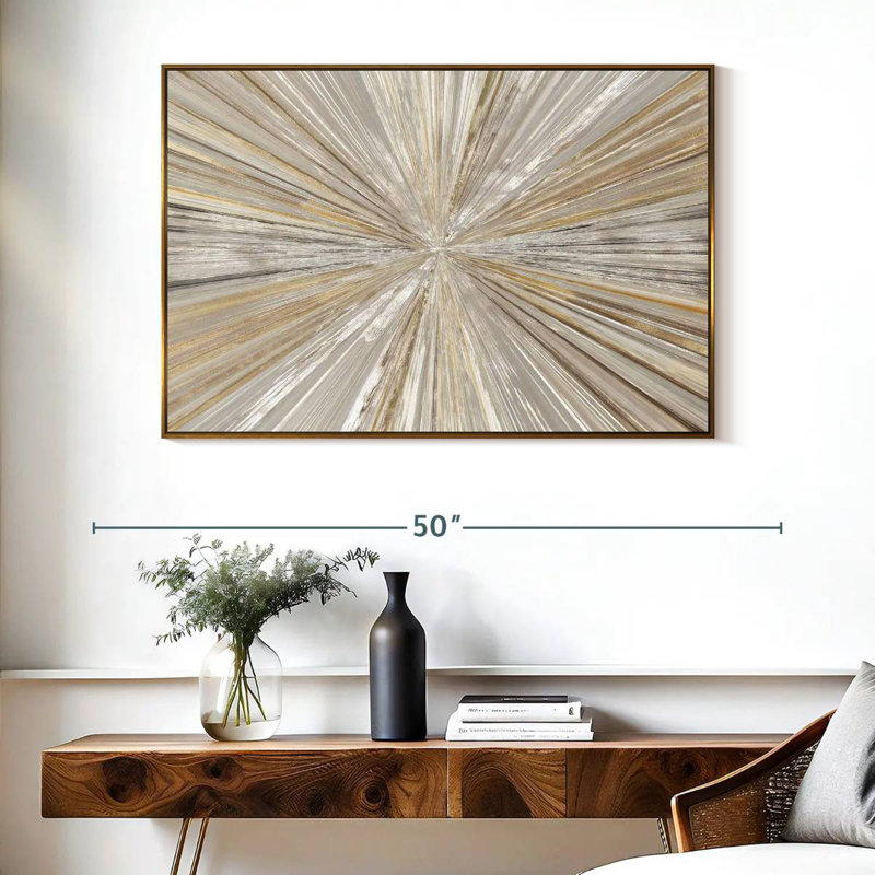 Lumière chatoyante, Cadre flottant doré, 40 po x 27 po