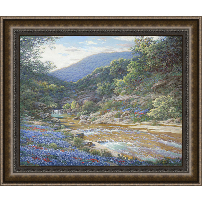« matinée à willow creek », reproduction d’impression sur toile tendue encadrée