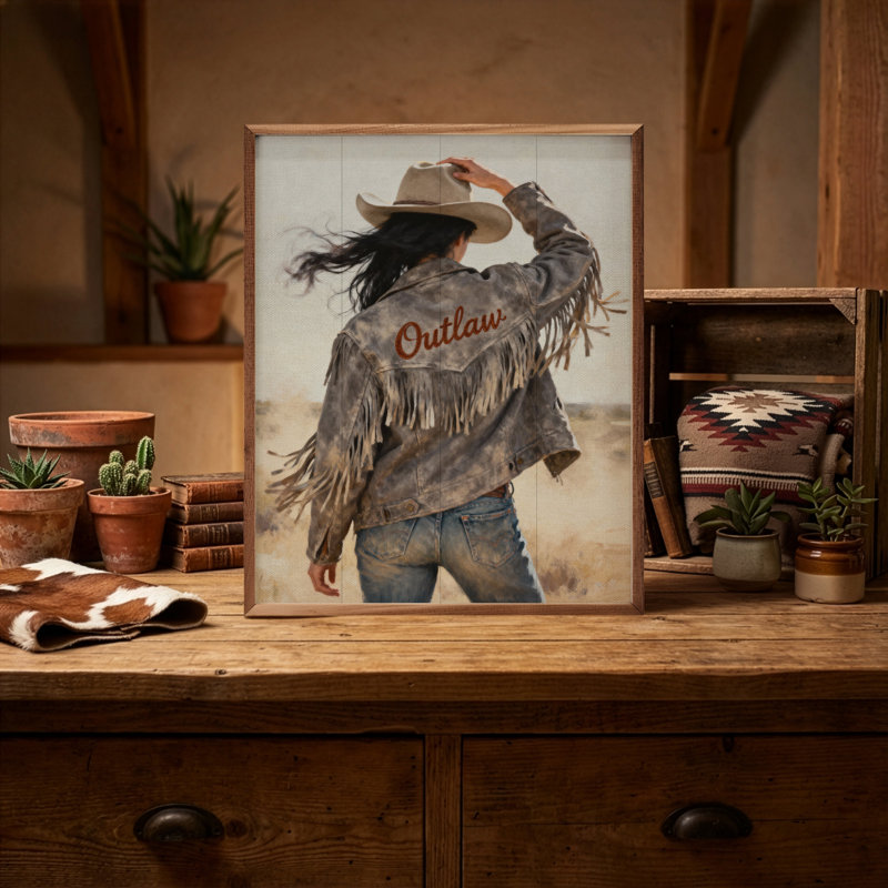 Western Women Outlaw, H 10 po x l 8 po