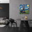 «Doberman Pinscher Starry Night» par Rich Monet, art mural en verre acrylique, 24 po x 24 po-1688061365