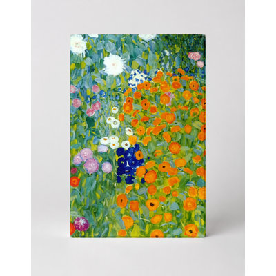 Bauerngarten / Flower Garden (1907) — Portrait Canvas Wall Art