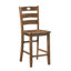 Table de salle à manger à hauteur de comptoir 5 pièces, table et 4 chaises au fini noyer, look transitionnel, convient aux sièges, 5 pièces en placage de bois d'ingénierie avec finition, recherchez de l'espace,