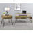 Golden Oak And Black Square End Table