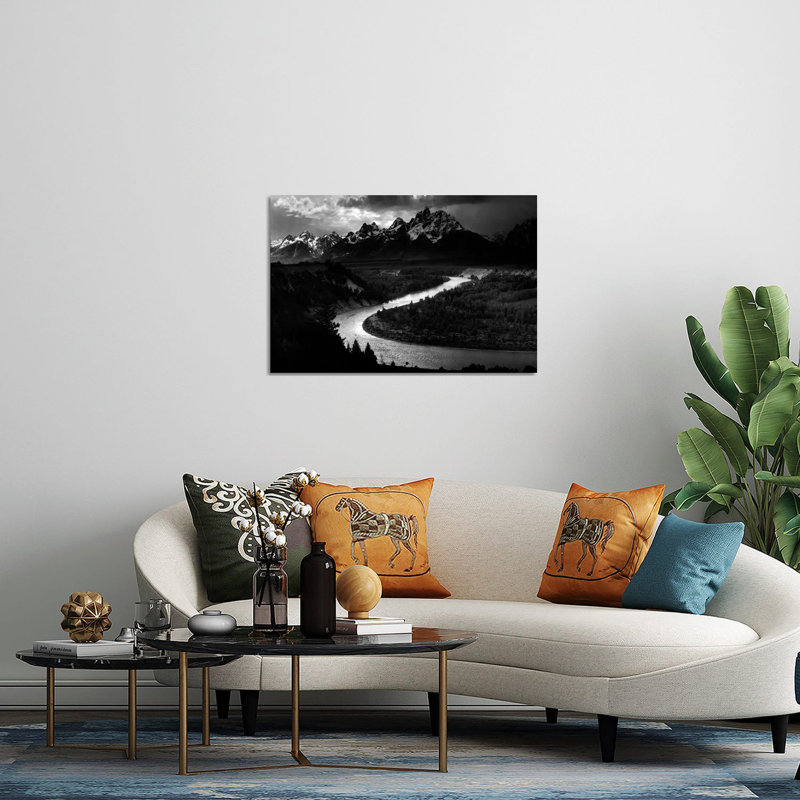 The Tetons - Snake River par Ansel Adams - photographie non encadrée, H 24 po x l 32 po x P 0,25 po
