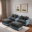 Canapé modulaire avec 2 repose-pieds amovibles, 2 ports USB, 2 porte-gobelets et grande boîte de rangement-406468815